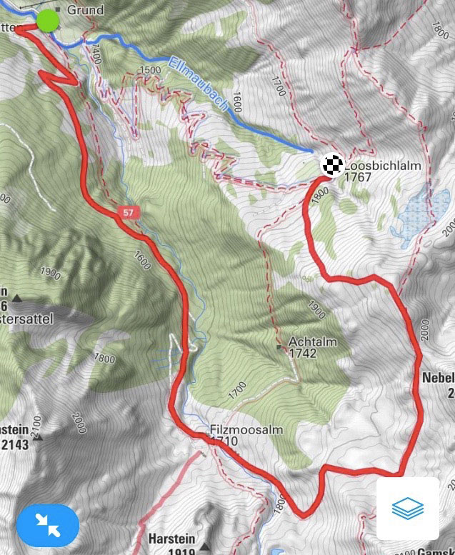 loosbuehelalm-gipfelrun-grossarl-strecke-1